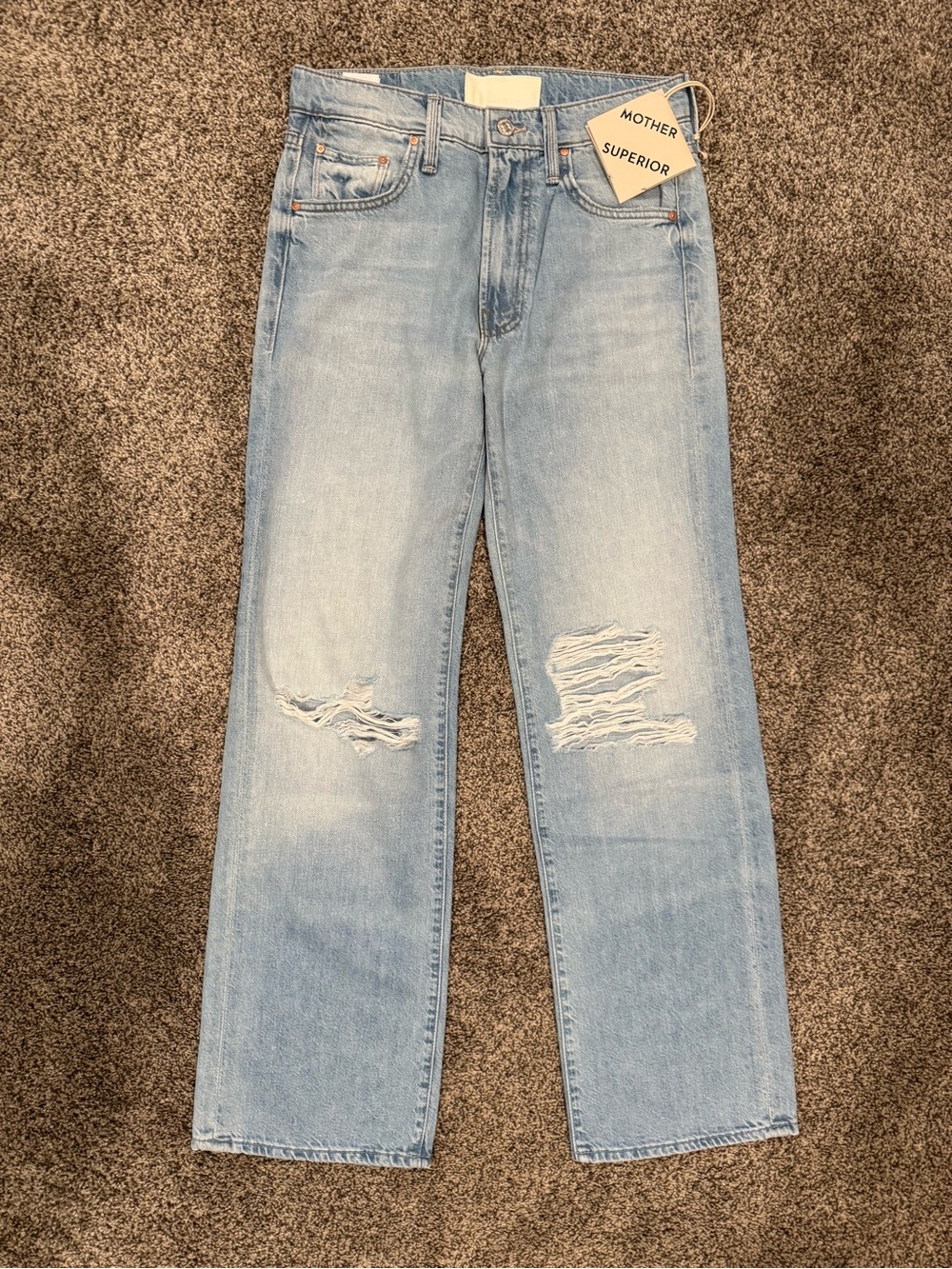 MOTHER Mid Rise Rambler Zip Flood Jeans | Size 26 | NWT